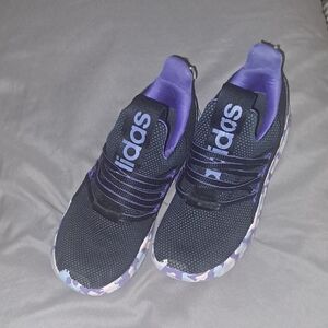 Adidas Black and Purple Athletic Shoes with Sleek Design